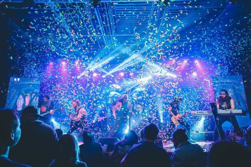 The Hair Band Night live in concert with confetti